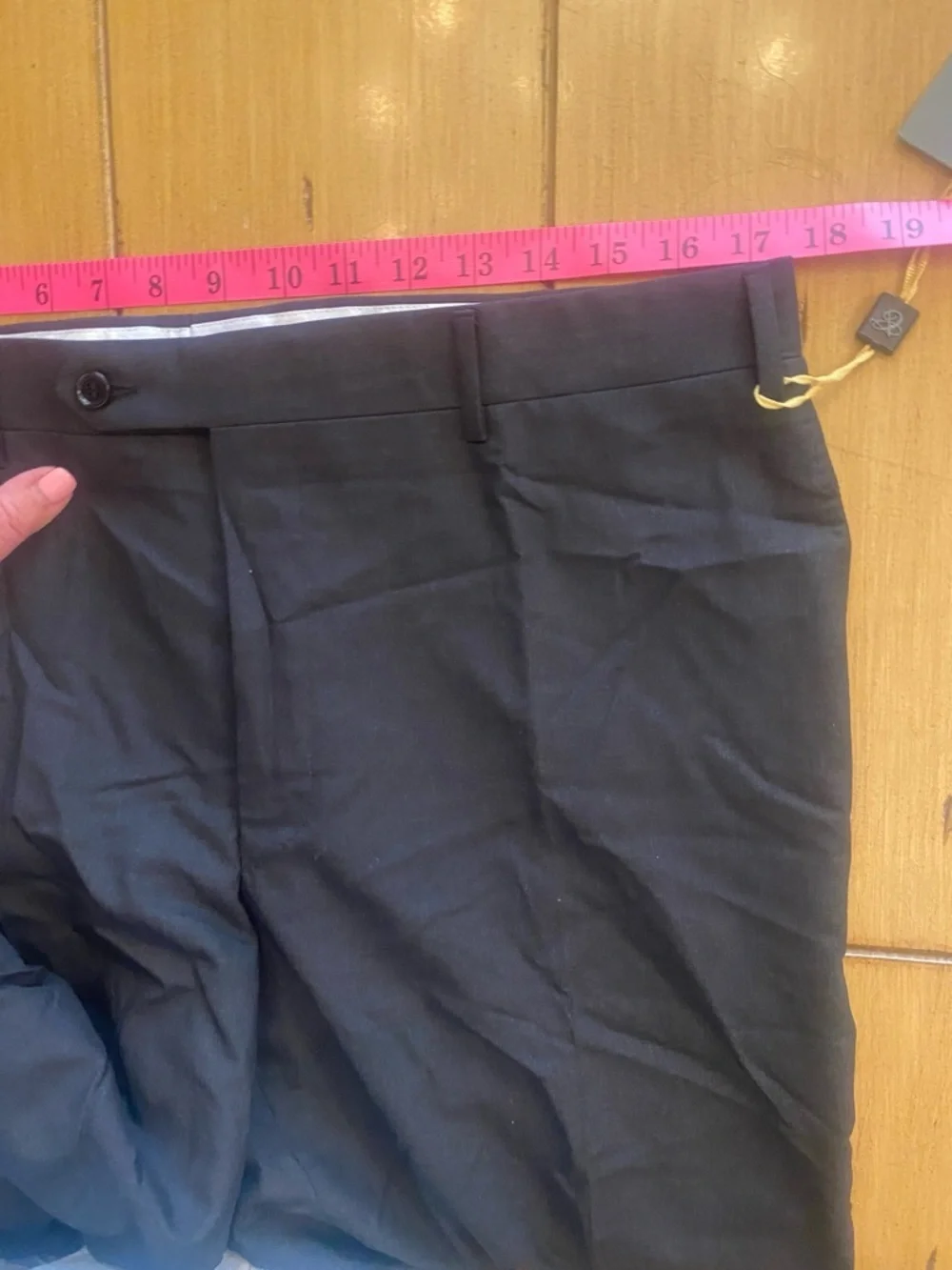 Canali Men's Black Wool Trouser Pants NEW size 36 not hemmed